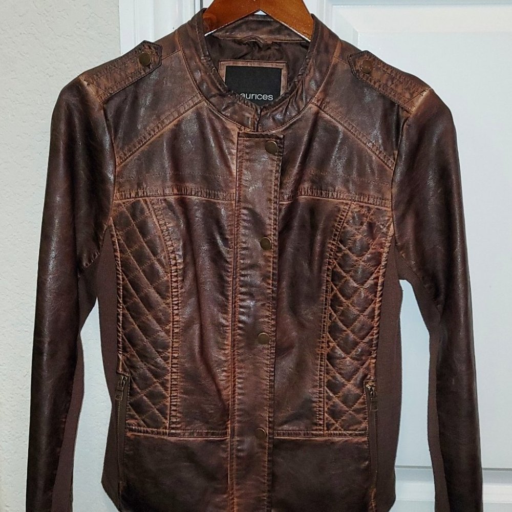 Faux leather jacket, size M